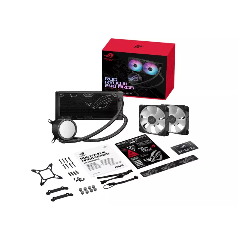 ASUS ROG Ryuo III 240 ARGB skysčio aušinimo komplektas 12 cm juodas
