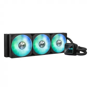 ASUS Prime LC 360 ARGB vandens aušintuvas 360 mm, 3x120 mm ventiliatoriai, ARGB apšvietimas, juodas