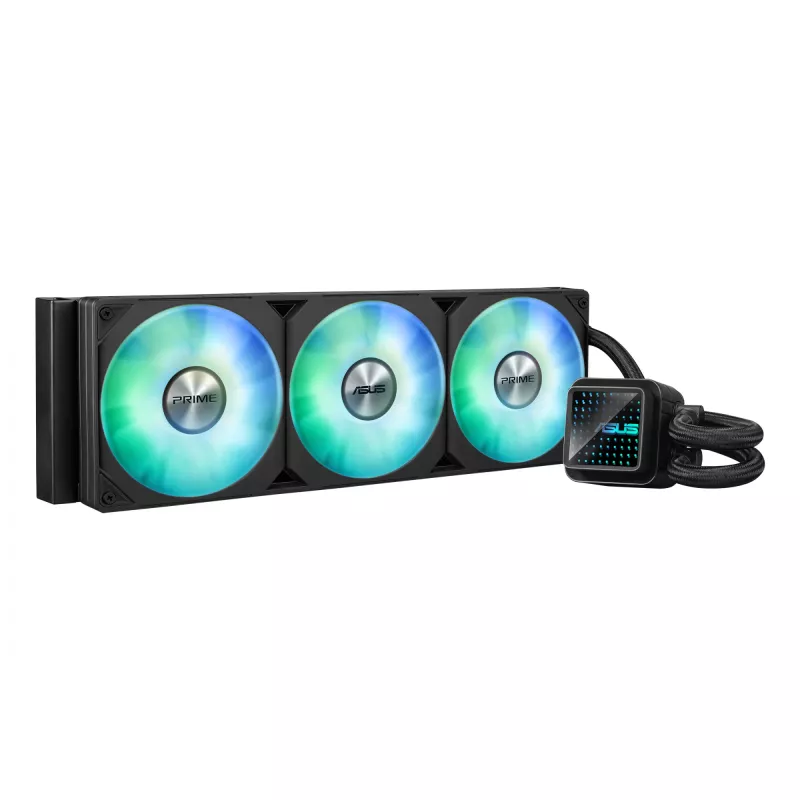 ASUS Prime LC 360 ARGB vandens aušintuvas 360 mm, 3x120 mm ventiliatoriai, ARGB apšvietimas, juodas