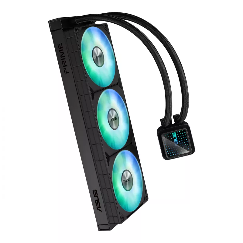 ASUS Prime LC 360 ARGB vandens aušintuvas 360 mm, 3x120 mm ventiliatoriai, ARGB apšvietimas, juodas