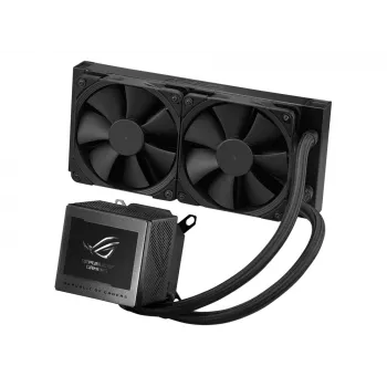 ASUS ROG RYUJIN III 240 procesoriaus vandens aušintuvas 240 mm, 2x120 mm ventiliatoriai, 3,5 colio LCD ekranas, juoda