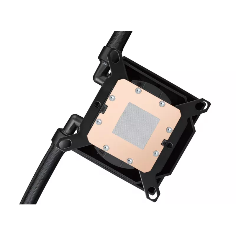 ASUS ROG RYUJIN III 240 procesoriaus vandens aušintuvas 240 mm, 2x120 mm ventiliatoriai, 3,5 colio LCD ekranas, juoda