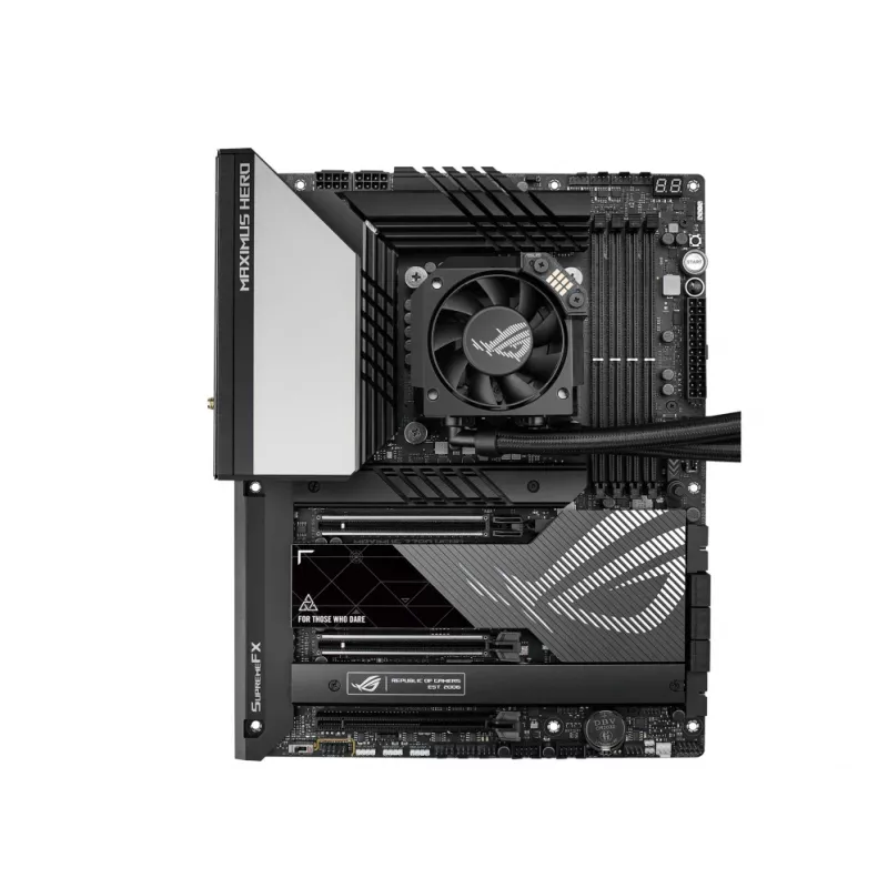 ASUS ROG RYUJIN III 240 procesoriaus vandens aušintuvas 240 mm, 2x120 mm ventiliatoriai, 3,5 colio LCD ekranas, juoda