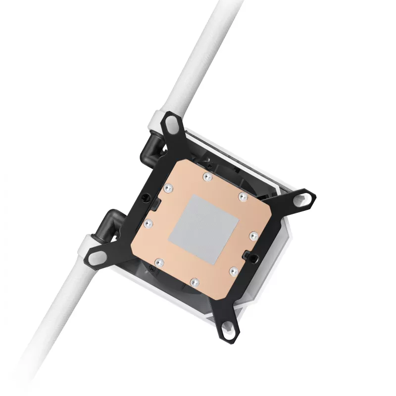 ASUS ROG RYUJIN III 240 ARGB White Edition procesoriaus skystinis aušintuvas 240 mm, 2x120 mm ventiliatoriai, 3,5 col. LCD ekranas