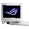 ASUS ROG RYUJIN III 240 ARGB White Edition procesoriaus skystinis aušintuvas 240 mm, 2x120 mm ventiliatoriai, 3,5 col. LCD ekranas