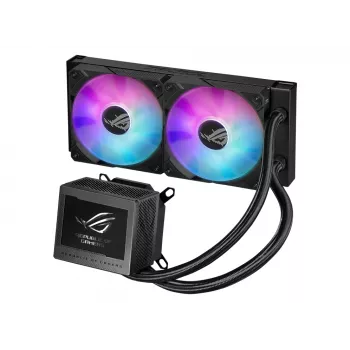 ASUS ROG Ryujin III 240 ARGB skysčio aušintuvas, 240 mm radiatoriumi, 3,5 colio LCD ekranu, ARGB ventiliatoriais, juodas
