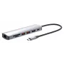 Manhattan USB-C Dock / Hub su kortelių skaitytuvu, 5 prievadai: Ethernet, HDMI, USB-A (x2) ir USB-C, su Power Delivery (PD) 100W