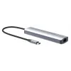 Manhattan USB-C Dock / Hub su kortelių skaitytuvu, 5 prievadai: Ethernet, HDMI, USB-A (x2) ir USB-C, su Power Delivery (PD) 100W