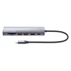 Manhattan USB-C Dock / Hub su kortelių skaitytuvu, 5 prievadai: Ethernet, HDMI, USB-A (x2) ir USB-C, su Power Delivery (PD) 100W