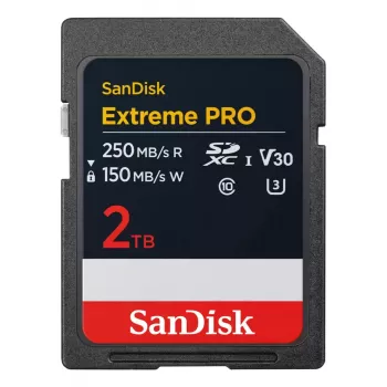 WESTERN DIGITAL Extreme PRO 2TB SDXC atminties kortelė 250MB/s 140MB/s UHS-I