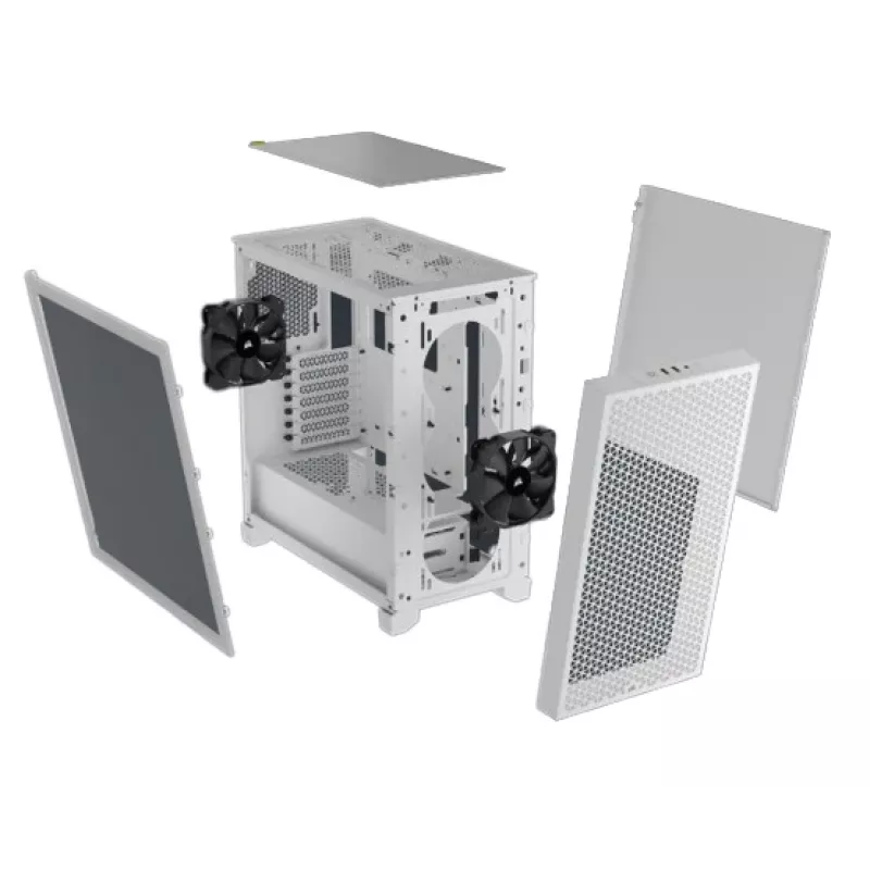 CORSAIR 3000D AIRFLOW - vidutinio bokšto korpusas - baltas