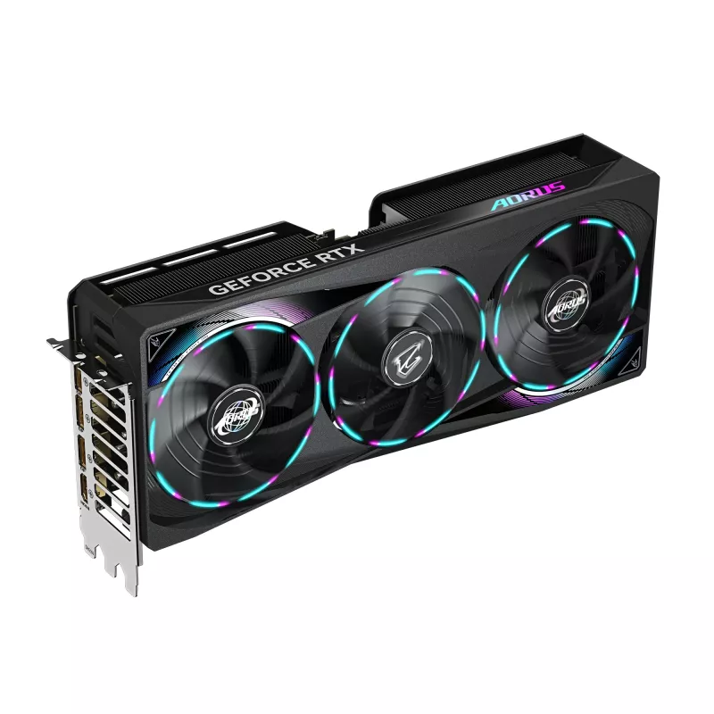 GIGABYTE AORUS GeForce RTX 5070 MASTER 12G vaizdo plokštė – 12 GB GDDR7, 192 bit, PCI-E 5.0, 2715 MHz branduolio dažnis, 3× DP 2.1a, 1× HDMI 2.1b, NVIDIA DLSS 4, GV-N5070AORUS M-12GD