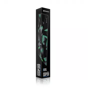 SHARKOON SKILLER SGP30 žaidimų pelės kilimėlis - juodas/žalias/pilkas