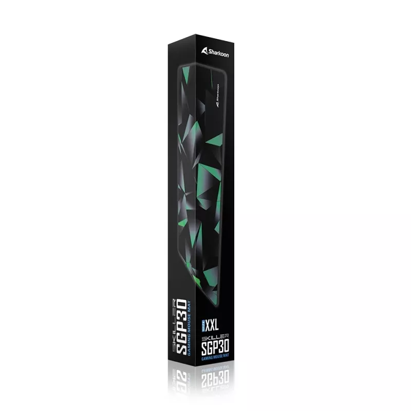 SHARKOON SKILLER SGP30 žaidimų pelės kilimėlis - juodas/žalias/pilkas