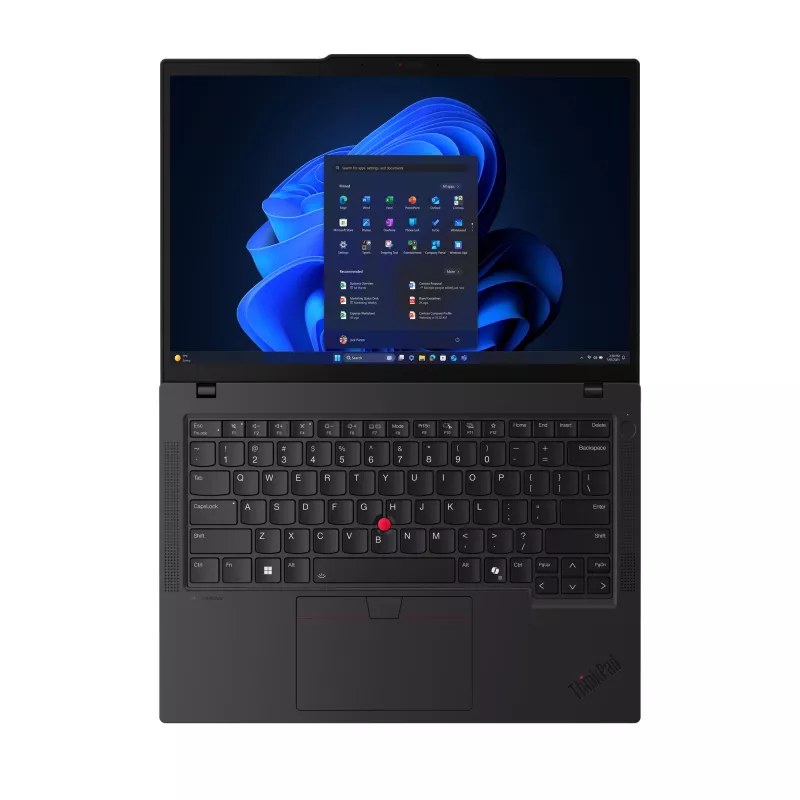 Nešiojamas kompiuteris Lenovo ThinkPad T14 Gen 6 (Intel) — Intel Core Ultra 7 255U, 14 colių 2.8K liečiamas, 32GB DDR5, 1TB SSD, Wi‑Fi 6E, Windows 11 Pro, juodas