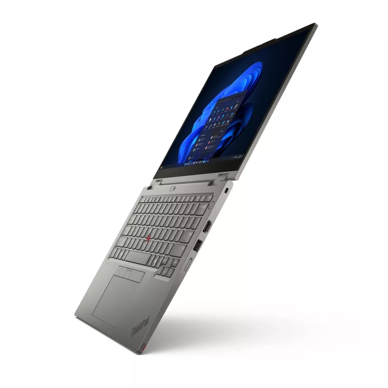 Hibridinis 2-in-1 nešiojamas kompiuteris Lenovo ThinkPad L13 Gen 6 — Intel Core Ultra 5 225U, 13,3 colio WUXGA jutiklinis, 16GB LPDDR5x, 512GB SSD, Windows 11 Pro, Pilka
