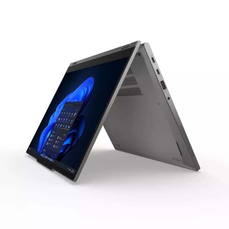 Hibridinis 2-in-1 nešiojamas kompiuteris Lenovo ThinkPad L13 Gen 6 — Intel Core Ultra 5 225U, 13,3 colio WUXGA jutiklinis, 16GB LPDDR5x, 512GB SSD, Windows 11 Pro, Pilka