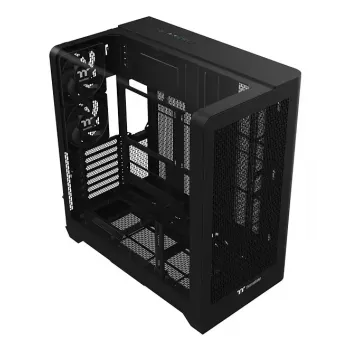 PC korpusas Thermaltake View 390 Air Midi Tower — juodas, palaiko PS2 PSU, 3.5 colio HDD, 2.5 colio SSD, iki 200 mm priekinių ventiliatorių