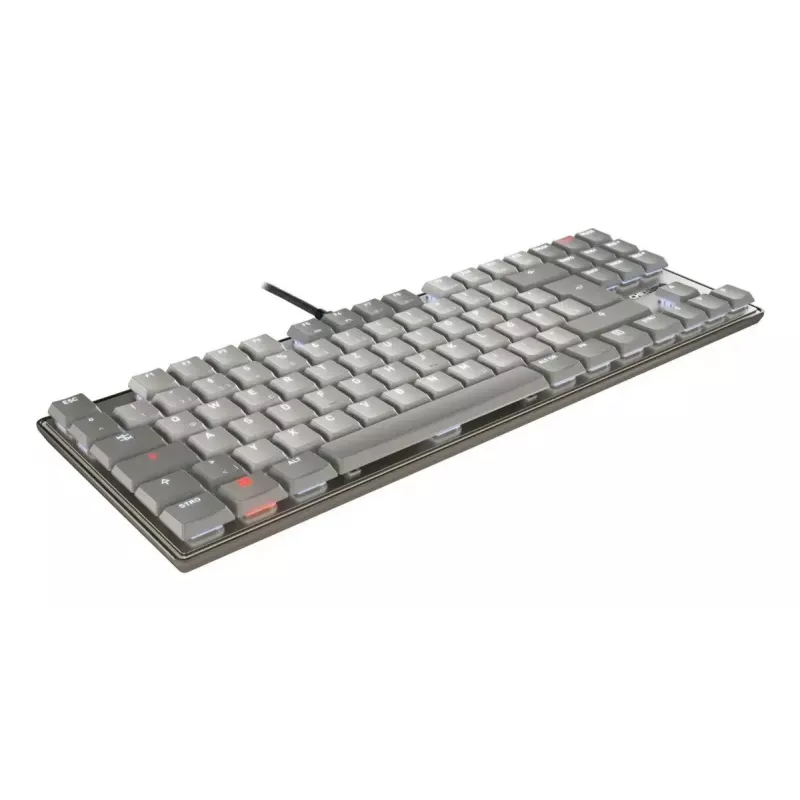 Mechaninė klaviatūra Cherry KC 500 MX LP TKL – QWERTZ vokiškas išdėstymas, USB, 88 klavišai, pilka