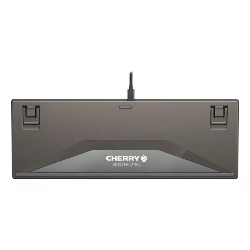Mechaninė klaviatūra Cherry KC 500 MX LP TKL – QWERTZ vokiškas išdėstymas, USB, 88 klavišai, pilka
