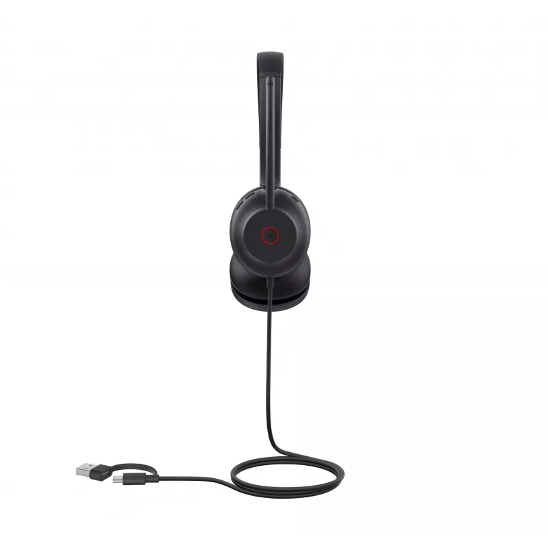 Yealink UH35 Dual UC USB-C/A ausinės, laidinės, 20–20000 Hz, skambučiams/muzikai, 139,5 g, juodos