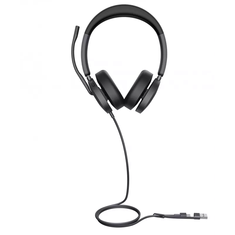 Yealink UH48 Dual Teams USB-C/A ausinės, laidinės, skambučiams/muzikai, 20–20000 Hz, 169 g, juodos