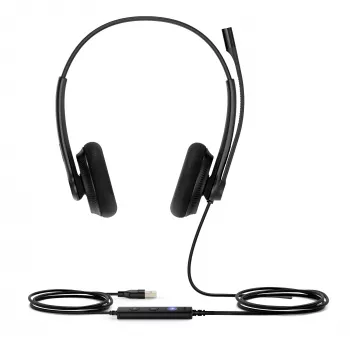 Yealink UH34 Lite Dual Teams ausinės, laidinės, 20–20000 Hz, biuras/skambučių centras, 110 g, juodos