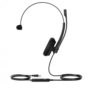 Yealink UH34 Lite Mono Teams ausinė, laidinė, 20–20000 Hz, biurui/skambučių centrui, 84 g, juoda