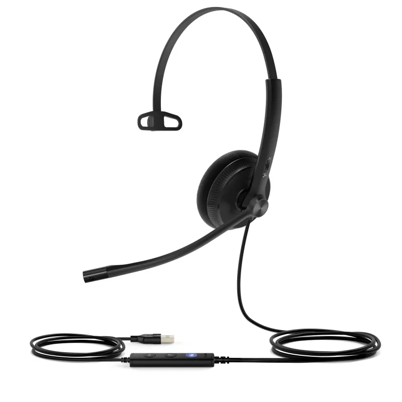 Yealink UH34 Lite Mono Teams ausinė, laidinė, 20–20000 Hz, biurui/skambučių centrui, 84 g, juoda