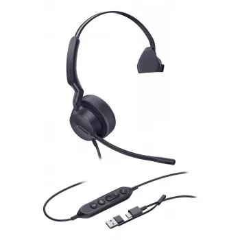 Yealink UH42 Mono Teams laidinė ausinė USB-C/A, juoda