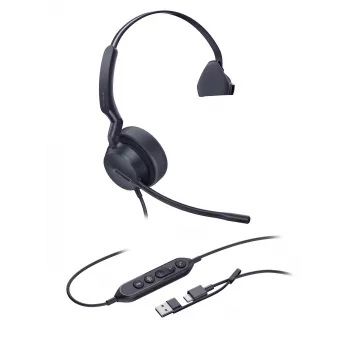 Yealink UH44 Mono Teams USB-C/A laidinė ausinė, biuro/skambučių centrui, 20–20000 Hz, 127 g, juoda