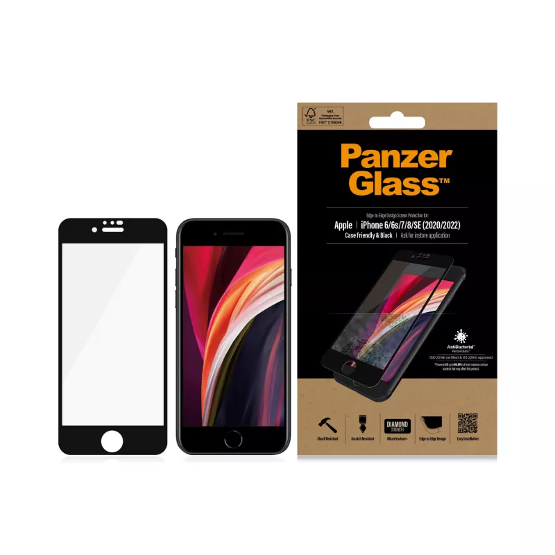 PanzerGlass ® Apsauginis stiklas iPhone 8 | 7 | 6s | 6 | SE (2020/2022) | Edge-to-Edge