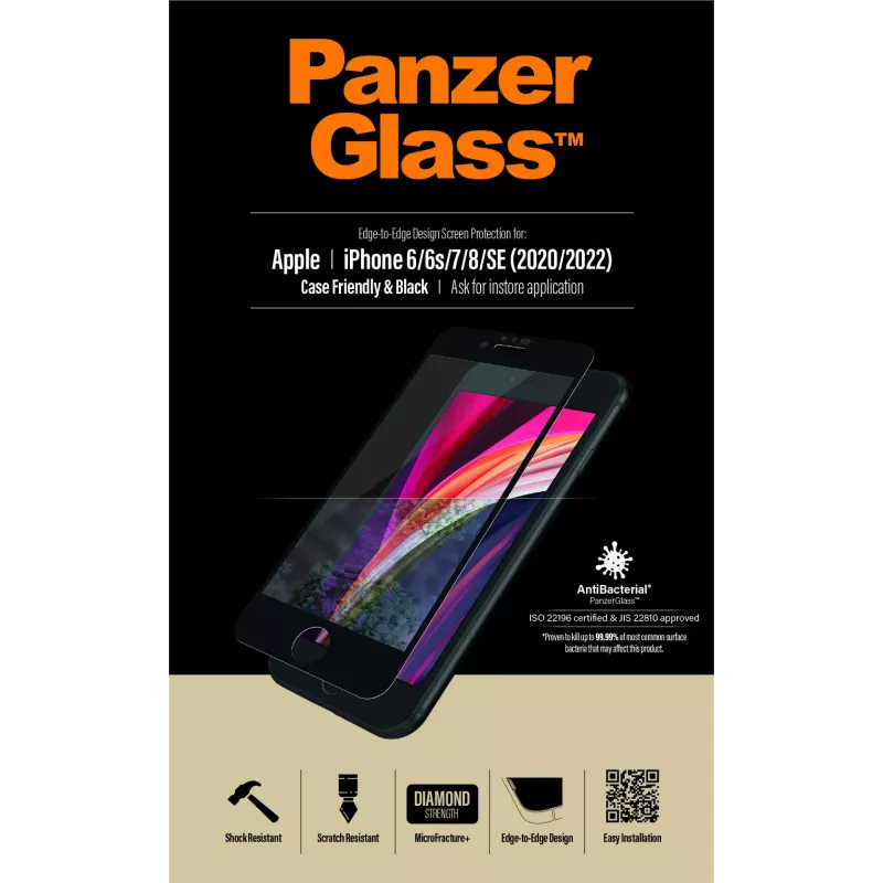 PanzerGlass ® Apsauginis stiklas iPhone 8 | 7 | 6s | 6 | SE (2020/2022) | Edge-to-Edge