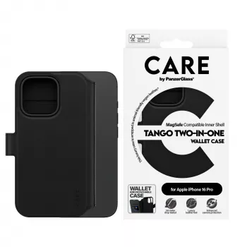 PanzerGlass CARE™ by ® Tango 2-in-1 Dėklas su Pinigine ir MagSafe, iPhone 16 Pro