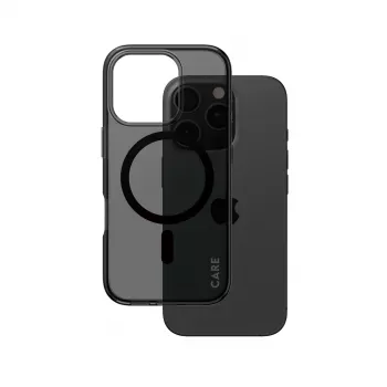 Dangtelis PanzerGlass CARE by Flagship Case Urban Combat Smokey su Juodu MagSafe iPhone '24 6.3 colio Pro