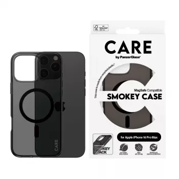 PanzerGlass CARE™ by ® Urban Combat Case Smokey su juodu MagSafe iPhone 16 Pro Max