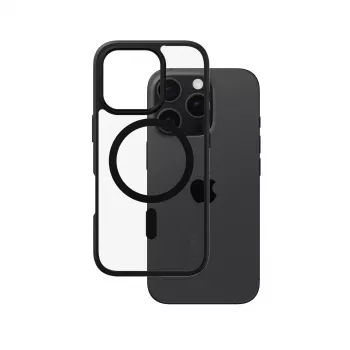 PanzerGlass CARE™ by ® Urban Combat Case Skaidrus su Juodu Rėmeliu ir MagSafe, iPhone 16 Pro