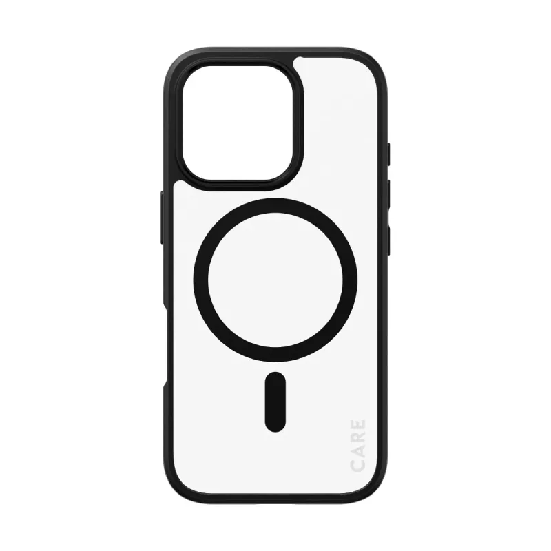 PanzerGlass CARE™ by ® Urban Combat Case Skaidrus su Juodu Rėmeliu ir MagSafe, iPhone 16 Pro