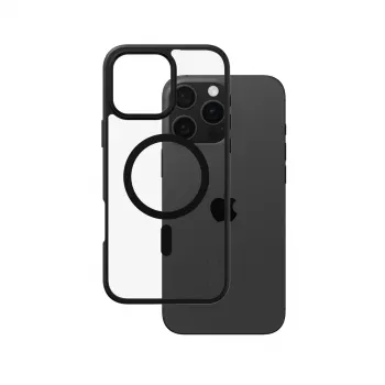 PanzerGlass CARE™ by ® Urban Combat dėklas permatomas su juodu rėmu ir MagSafe, skirtas iPhone 16 Pro Max