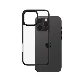 PanzerGlass CARE™ by ® Urban Combat Case permatomas su juodu rėmeliu, skirtas iPhone 16 Pro Max