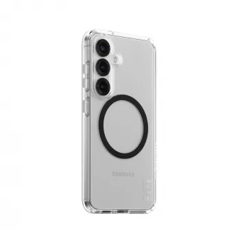 PanzerGlass CARE™ by ® Urban Combat Case Skaidrus su Juodu, suderinamas su Qi, Samsung Galaxy S25