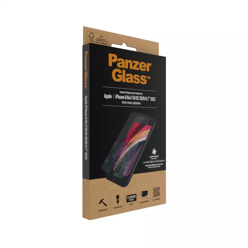 PanzerGlass® Apsauginis stiklas iPhone 8 | 7 | 6s | 6 | SE (2020/2022) | Standartinis