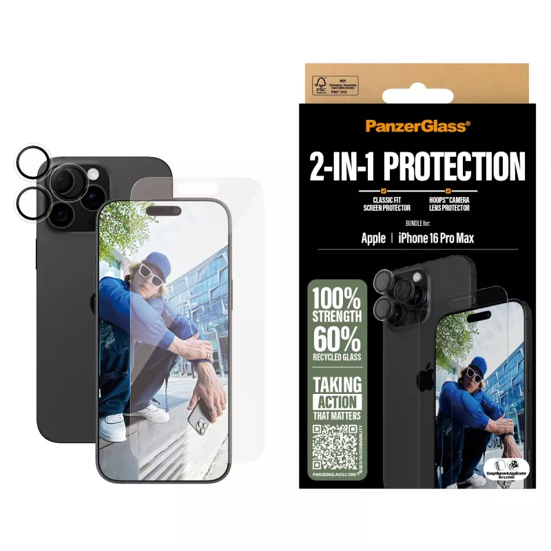 PanzerGlass 2-in-1 rinkinys iPhone 16 Pro Max B2876+1286