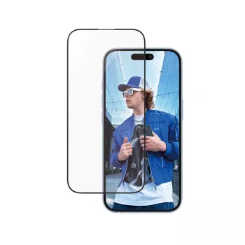 PanzerGlass ® ekrano apsauga su aliuminio rėmeliu iPhone 16 | 15 | Ultra-Wide Fit