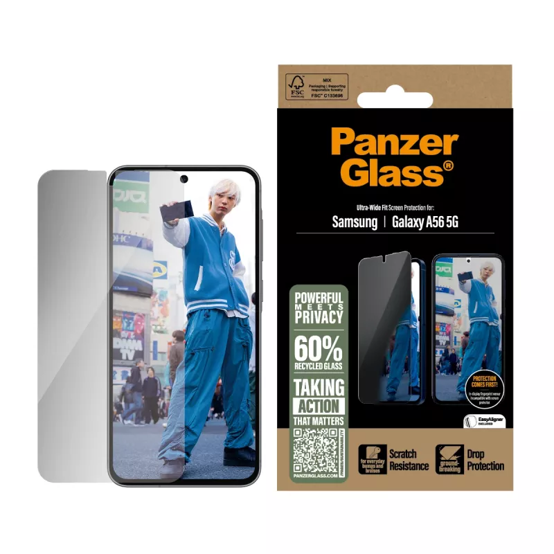 PanzerGlass ® Privatumo ekrano apsauga Samsung Galaxy A56 5G | Ultra-Wide Fit