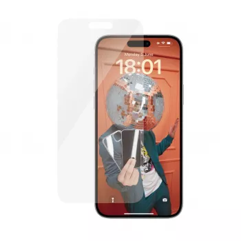 PanzerGlass® apsauginis stiklas iPhone 15 Plus | Classic Fit, Apple iPhone 15 Plus, sausas klijavimas, atsparus įbrėžimams, smūgiams, skaidrus, 1 vnt.