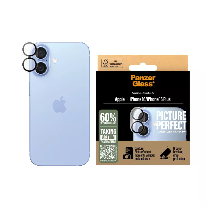 PanzerGlass ® PicturePerfect objektyvo apsauga iPhone 16 | 16 Plus