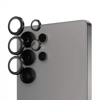 PanzerGlass® Hoops® fotoaparato objektyvo apsauga, juoda, skirta Samsung Galaxy S25 Ultra