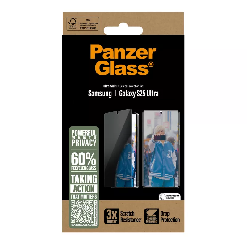 PanzerGlass ® Privatumo ekrano apsauga Samsung Galaxy S25 Ultra | Ultra-Wide Fit