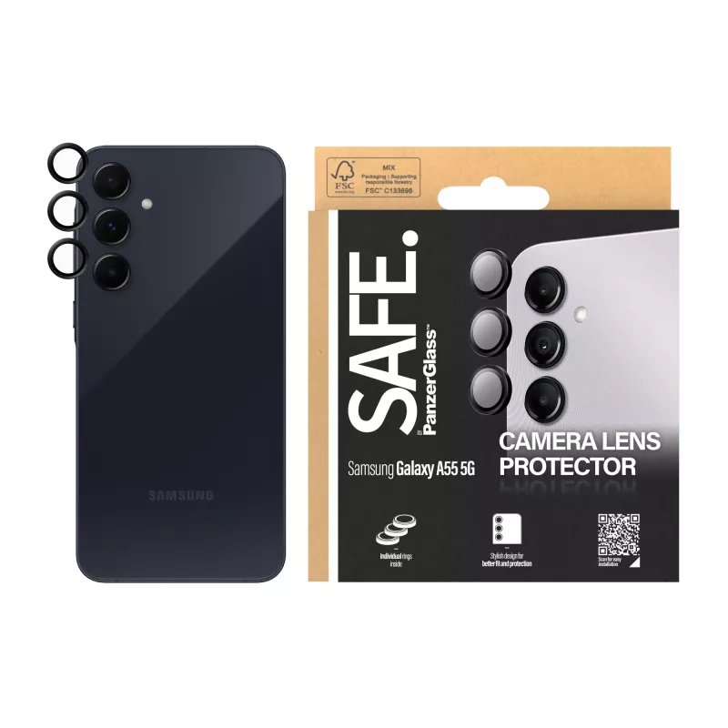 PanzerGlass SAFE. by ® kameros objektyvo apsauga juoda Samsung Galaxy A55 5G